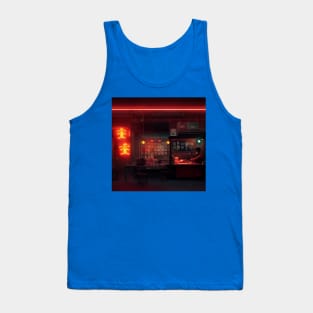 Cyberpunk Tokyo Ramen Shop Tank Top